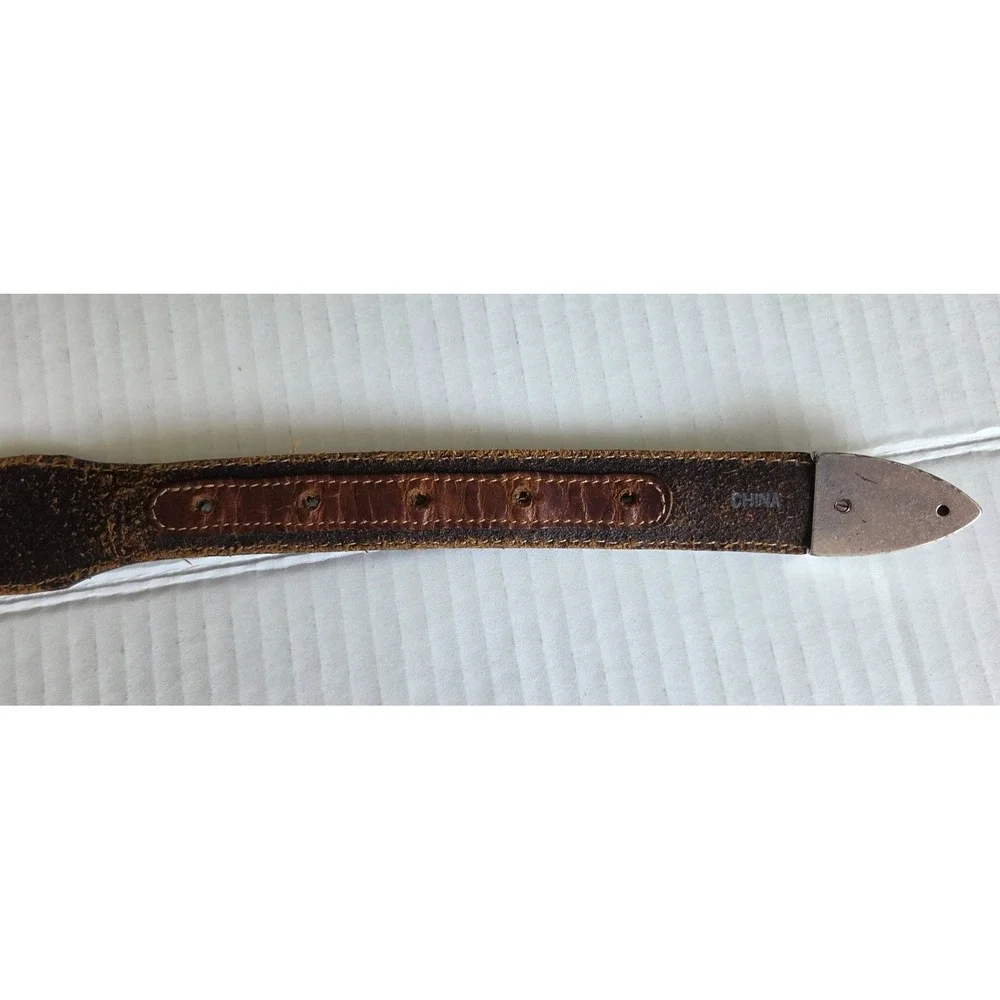 Silver Creek Classics Belt Leather Buffalo Nickel Western 53509 Mens Size 32